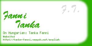 fanni tanka business card